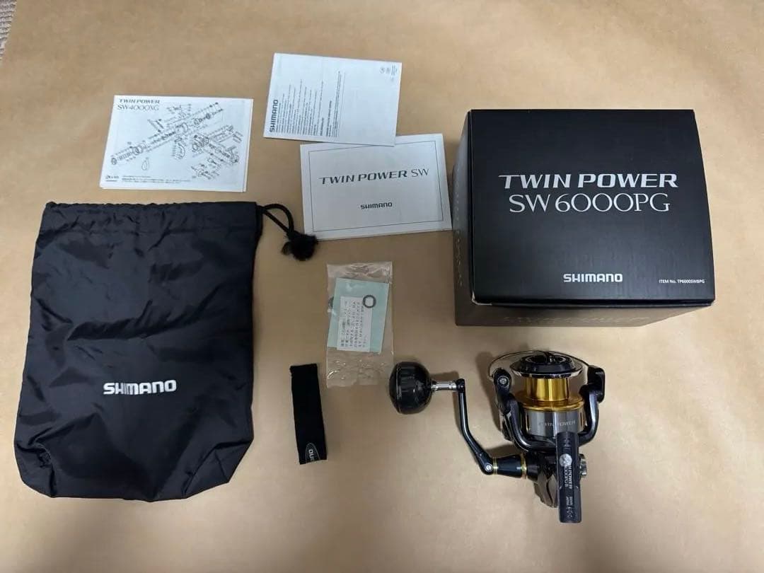 シマノ　15ツインパワーSW 6000PG スピニングリール　中古品